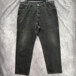 VTG Levis 550 Jeans Mens 42x32 Black Relaxed Straight 90s Grunge Baggy